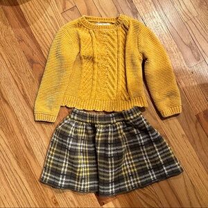 Toddler skirt and sweater set